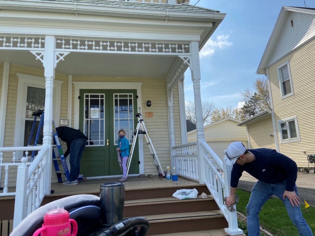 OCB colleagues working on house