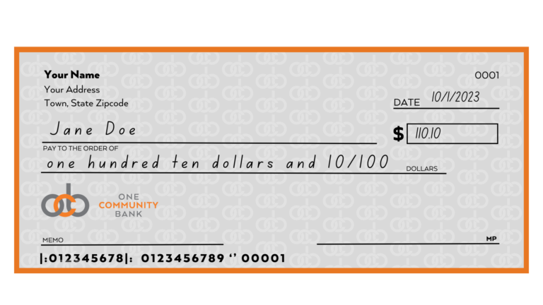 How To Write a Check: A Step-by-Step Guide | One Community Bank