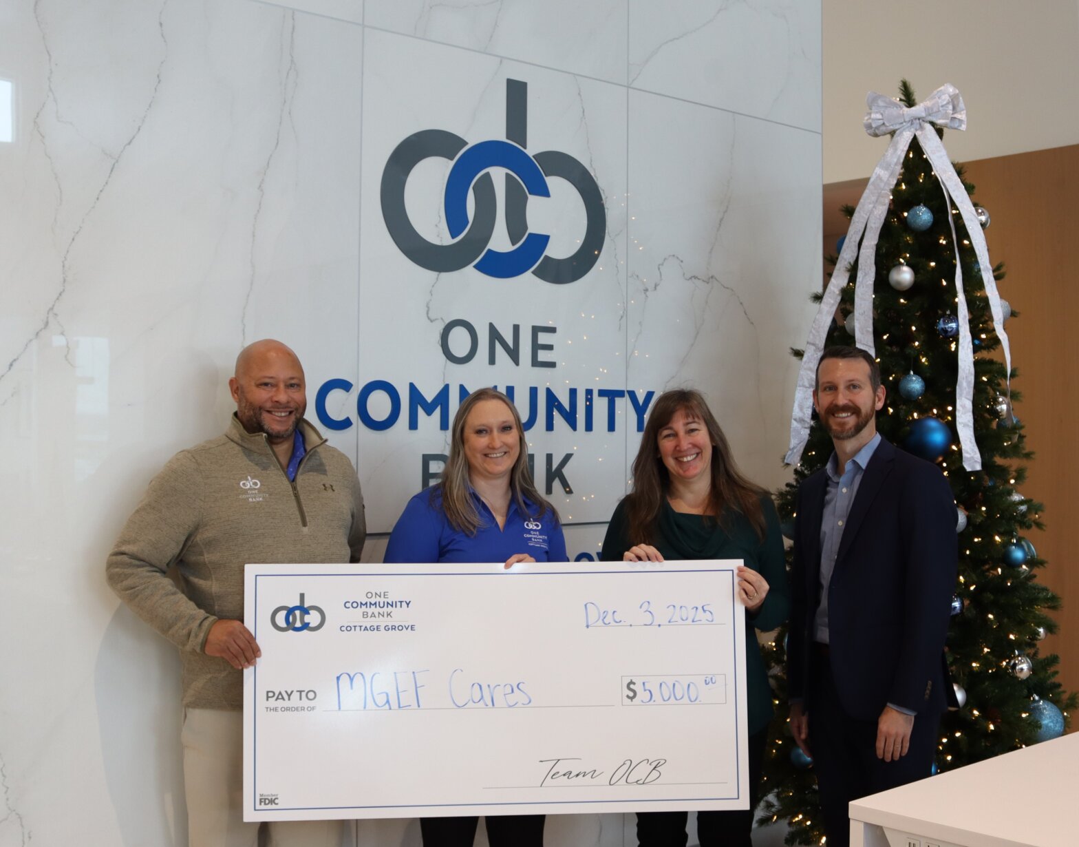 Big check photo with MGEF