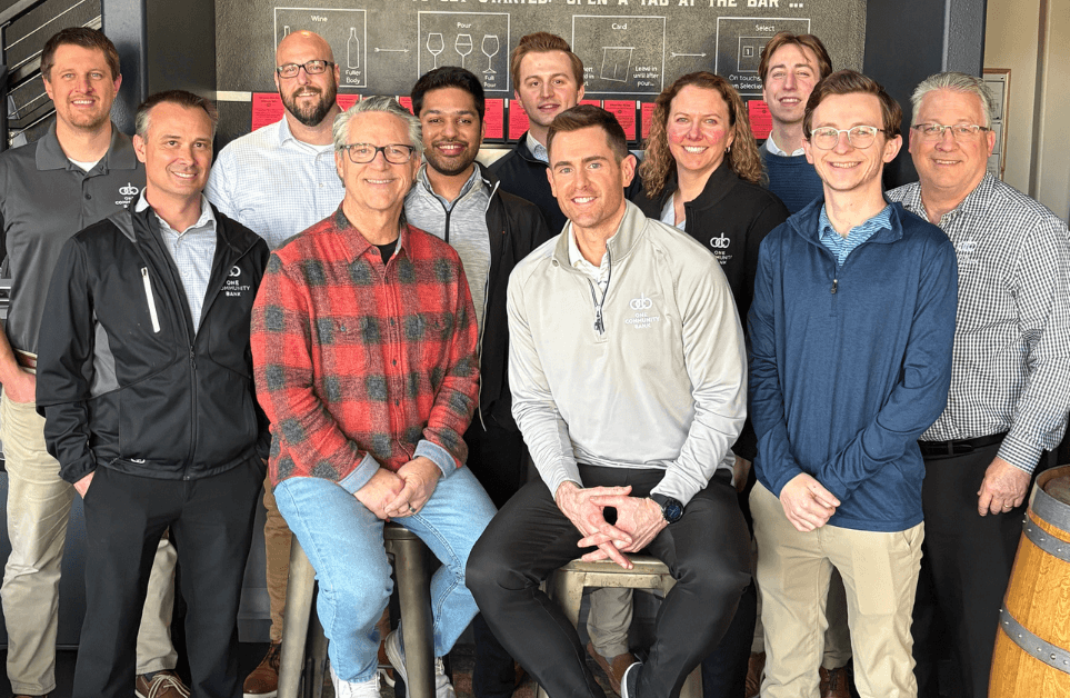 OCB colleagues with Mike Heller, host of "I Love Mondays with Mike Heller" podcast