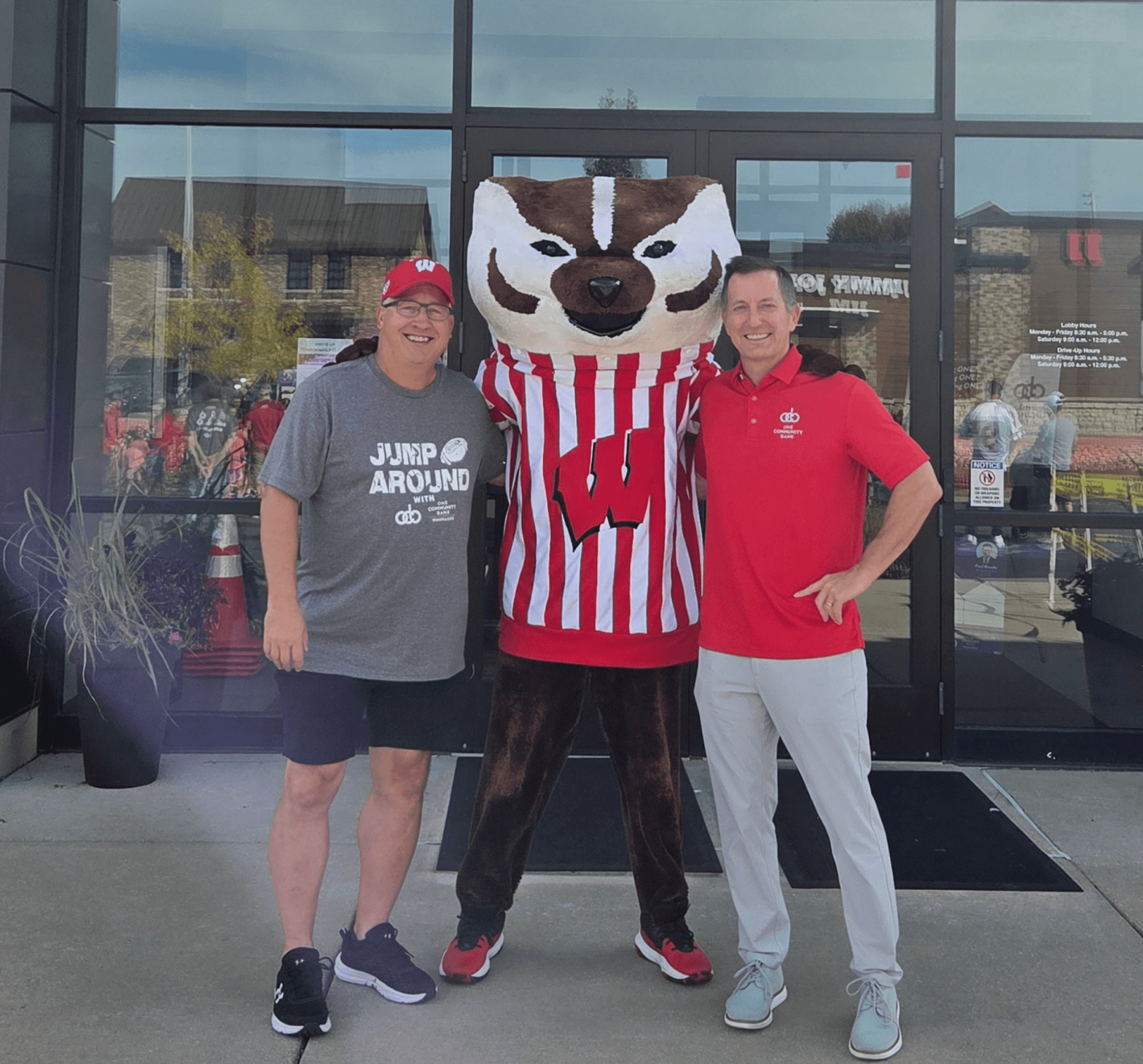 OCB colleagues with Bucky Badger!